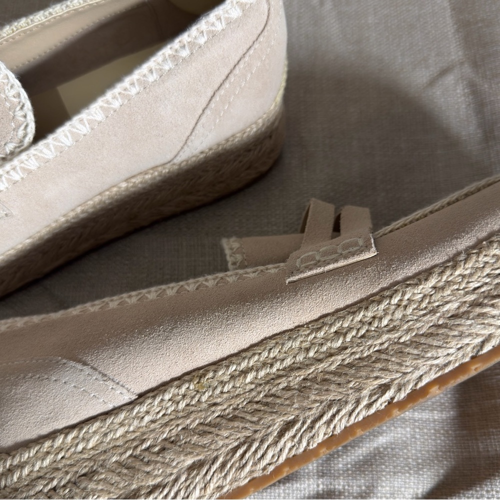 Dolce Vita Janine Platform Sneaker Loafer Women's Bone Nude Suede - Picture 3 of 10